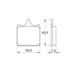 FRONT BRAKE PADS ACCOSSATO FOR APRILIA - AGPA112