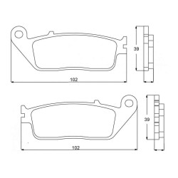 FRONT BRAKE PADS ACCOSSATO FOR TRIUMPH - AGPA72