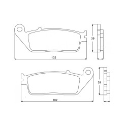 FRONT BRAKE PADS ACCOSSATO FOR KAWASAKI - AGPA72