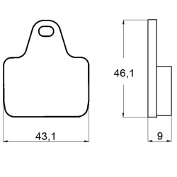 FRONT BRAKE PADS ACCOSSATO - AGPA134