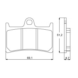 FRONT BRAKE PADS ACCOSSATO FOR YAMAHA - AGPA97