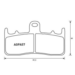 FRONT BRAKE PADS ACCOSSATO FOR BMW - AGPA57