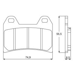 FRONT BRAKE PADS ACCOSSATO FOR DUCATI - AGPA96