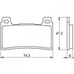 FRONT BRAKE PADS ACCOSSATO FOR HONDA - AGPA108