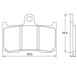 FRONT BRAKE PADS ACCOSSATO FOR KAWASAKI - AGPA38