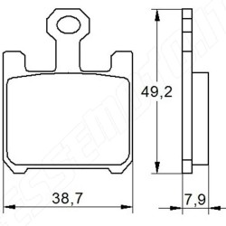 FRONT BRAKE PADS ACCOSSATO FOR KAWASAKI - AGPA38