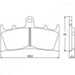 FRONT BRAKE PADS ACCOSSATO FOR KAWASAKI - AGPA73