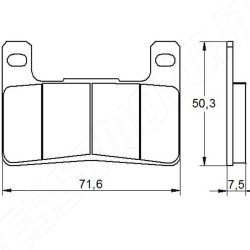 FRONT BRAKE PADS ACCOSSATO FOR KAWASAKI - AGPA109