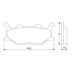 FRONT BRAKE PADS ACCOSSATO FOR YAMAHA - AGPA22