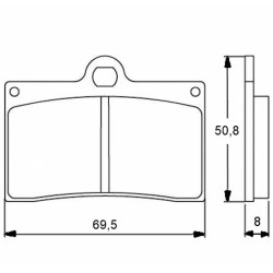 FRONT BRAKE PADS ACCOSSATO FOR DUCATI - AGPA32