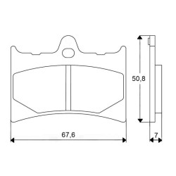 FRONT BRAKE PADS ACCOSSATO FOR APRILIA - AGPA33