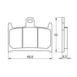 FRONT BRAKE PADS ACCOSSATO FOR SUZUKI - AGPA58