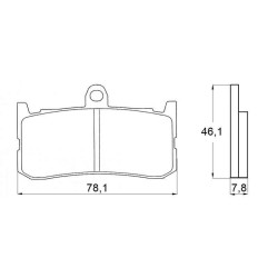 FRONT BRAKE PADS ACCOSSATO FOR TRIUMPH - AGPA138