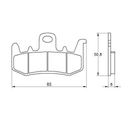 FRONT BRAKE PADS ACCOSSATO FOR APRILIA - AGPA177