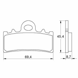 FRONT BRAKE PADS ACCOSSATO FOR KTM - AGPA184