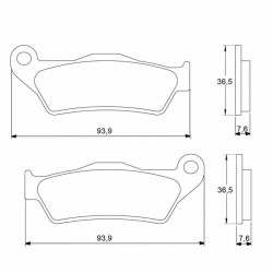 FRONT BRAKE PADS ACCOSSATO FOR KTM - AGPA29