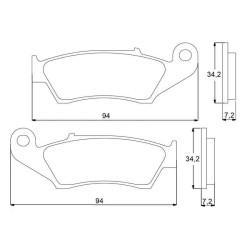 FRONT BRAKE PADS ACCOSSATO FOR KTM - AGPA51