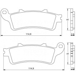 FRONT BRAKE PADS ACCOSSATO FOR HONDA - AGPA26