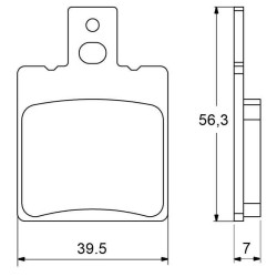 PASTIGLIE FRENO POSTERIORI ACCOSSATO PER DUCATI MONSTER 620 I.E. / S.I.E	2002-2006 - AGPA31