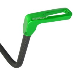 ACCOSSATO DEFLECTOR BRAKE LEVER GUARD - 90° BENT HOSE IN CARBON